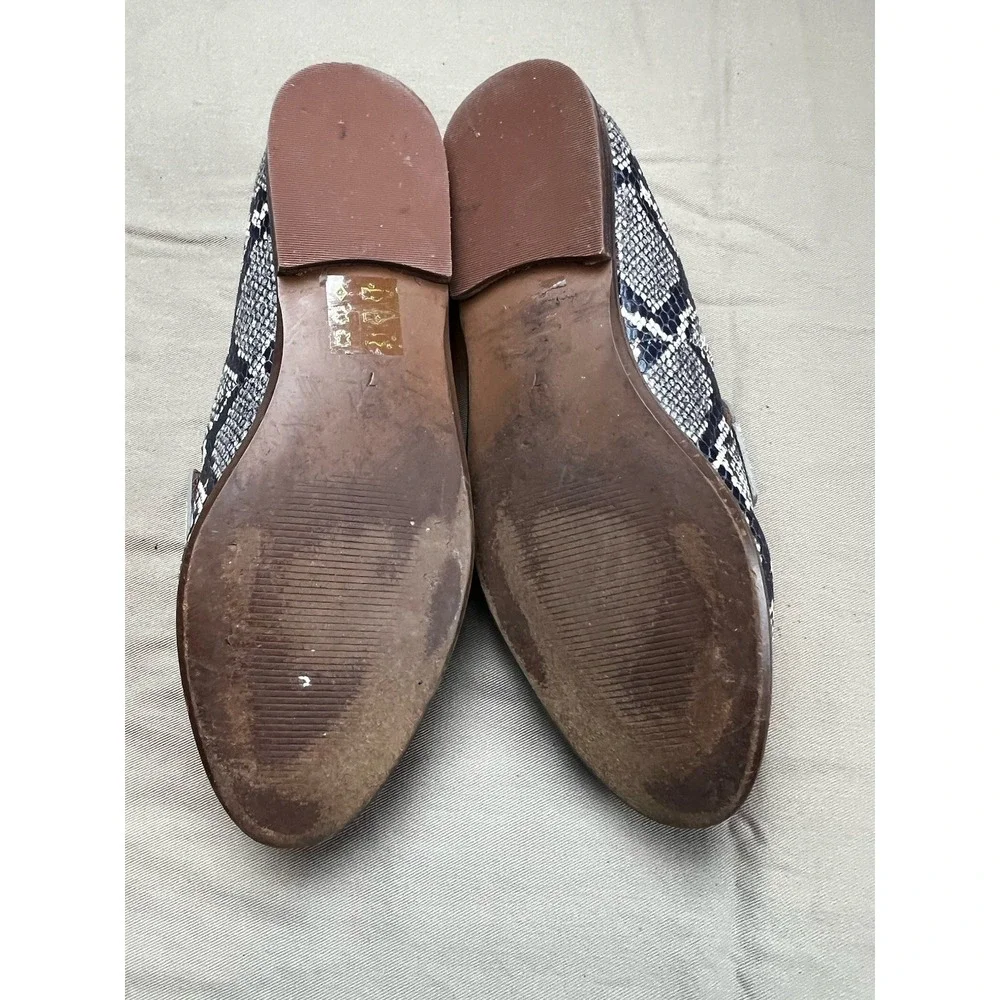 Madewell The Alex Loafer AE239 in Snake Embossed Leather Women's Size 7